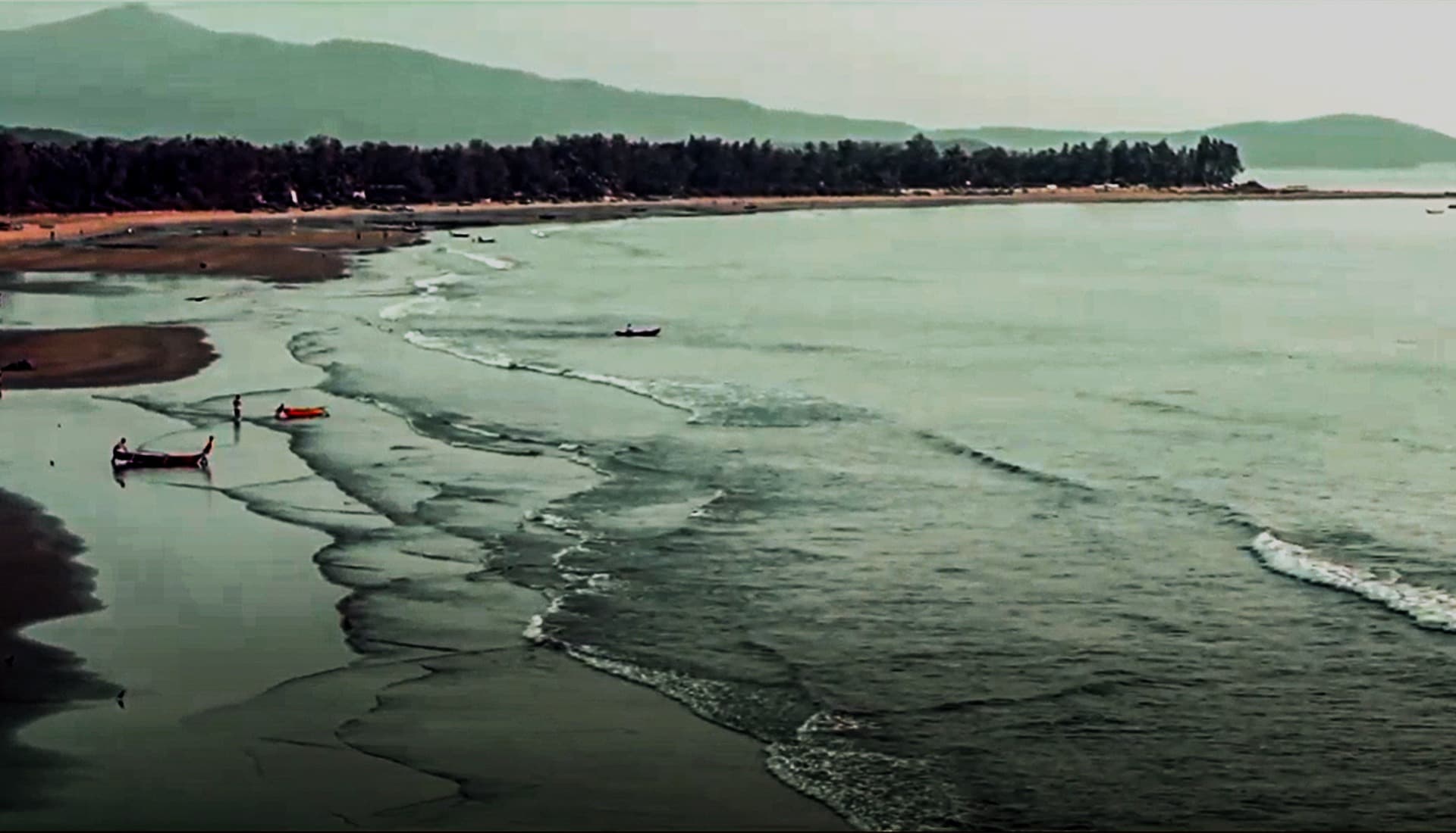 Black sand beach